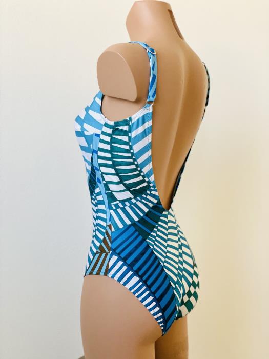 Costume intero con coppe preformate | Light Blue