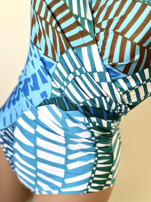  Costume intero con drappeggio Light Blue