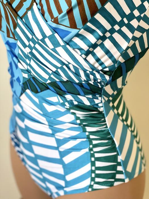  Costume intero con drappeggio Light Blue